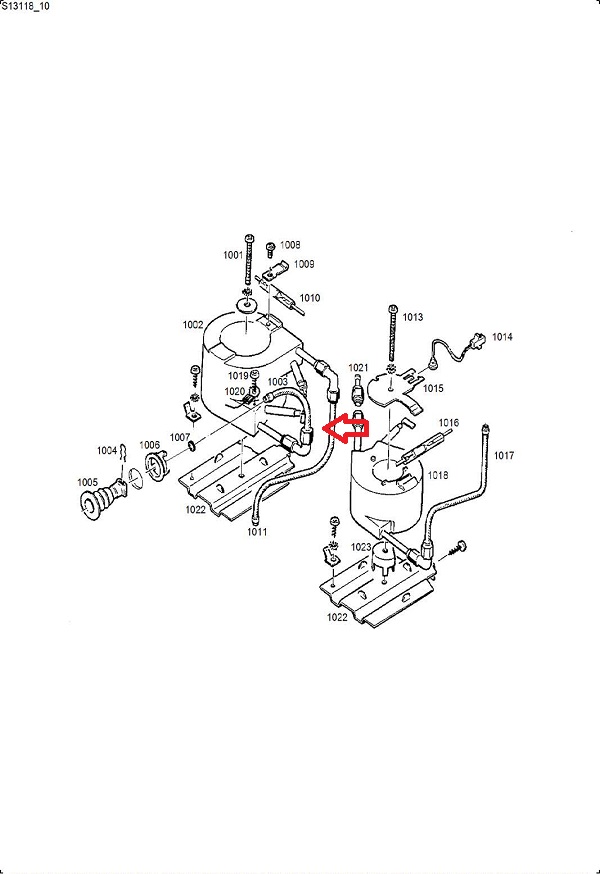 Jura X7-X9 Thermoblock Pressure Hose Diagram
